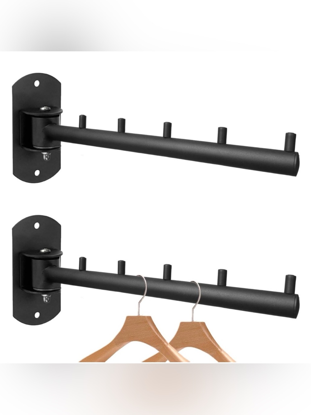 Multi-Functional Wall-Mounted Swivel Garment Racks